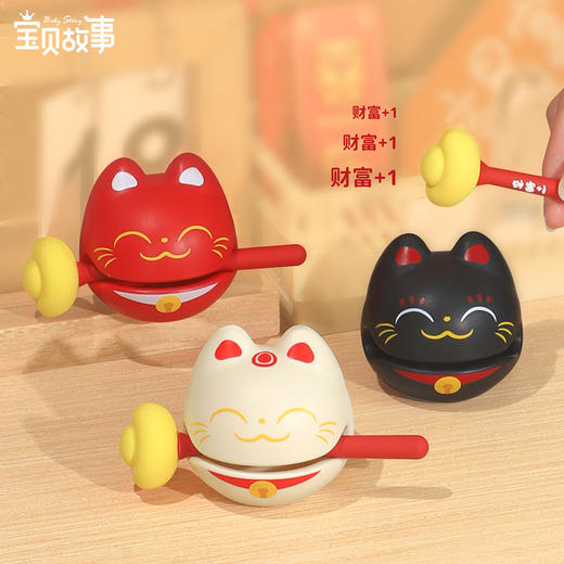 【接好运❗️木鱼一敲 招财进宝】逆风如解意，静心解压神器，新款求财财富+1小木鱼解压摆件办公工位桌面情绪治愈新年蛇年春节佛系玩具 商品图1
