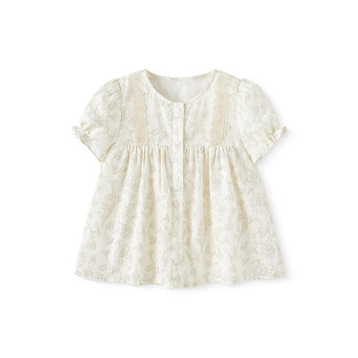 【商场同款】英氏儿童衬衫夏季透气短袖女童衬衫印花衬衣2025新款 商品图4