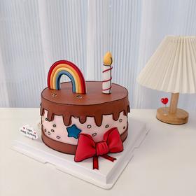 波西皮普彩虹蝴蝶结蛋糕-低糖处理无添加