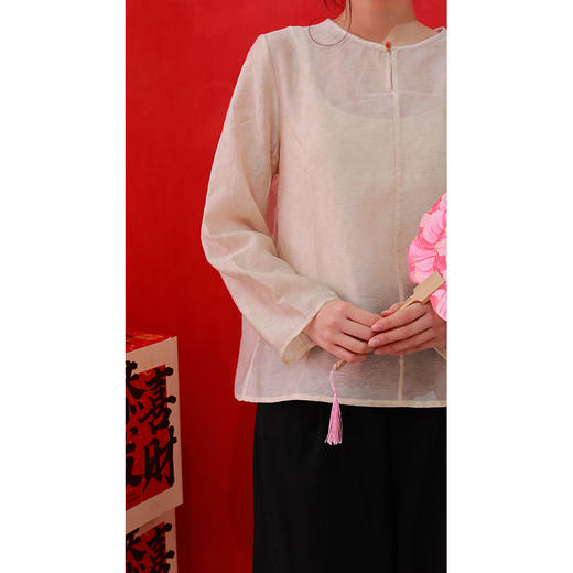 无忧喜乐•新中式上衣（24810192-玉色-结缘款） 商品图3