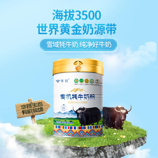 华羚有机牦牛奶粉300g/罐（买一送1罐100g/盒有机牦牛奶粉） 商品图2