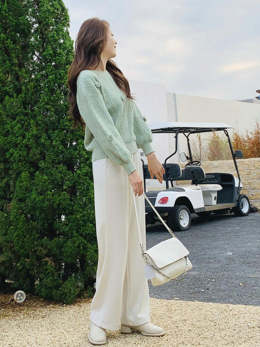 【百图lulu定制】【玫瑰毛衣】立体玫瑰花 灯笼袖 软软糯糯 毛衣 商品图9