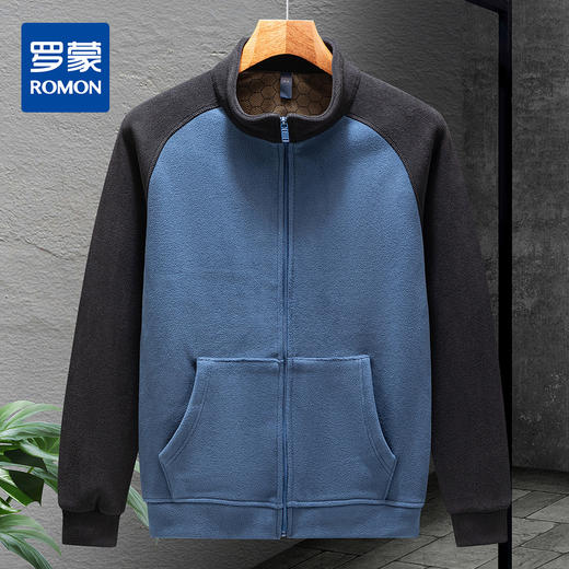 【双面奥利绒】罗蒙男士秋冬百搭加绒外套时尚休闲摇粒绒外套男夹克 商品图0