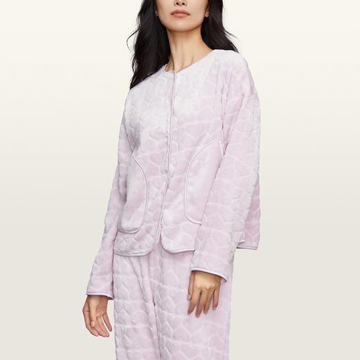 【海信嘉年华】安莉芳新品【软绵绵系列】女士厚款圆领开衫可外穿法兰绒家居服套装EL00644 商品图2