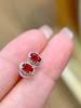 0.7ct刻面红蓝宝耳钉 商品缩略图2