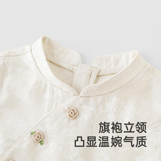 【高定系列】英氏女童裙子夏季短袖新中式透气连衣裙2025新款裙子 商品图3