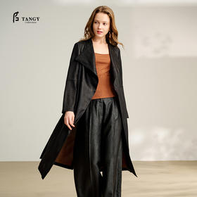 TANGY Collection/2025天意精品春季新品中国风女士莨绸风衣外套