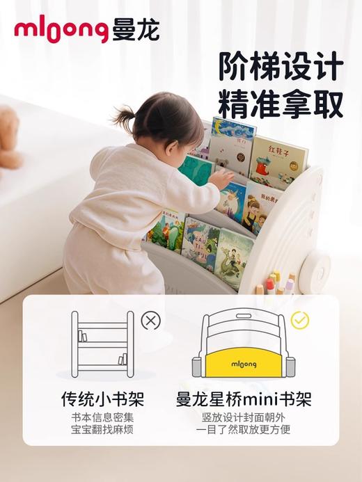 【冬日暖拥】曼龙mloong星桥mini书架儿童书架桌面置物架家用收纳架画板二合一多功能 商品图3