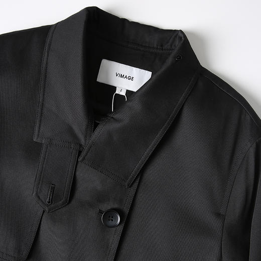 VIMAGE纬漫纪气质经典卡其百搭宽松长款显瘦风衣外套2025春季新款VA2504403 商品图7