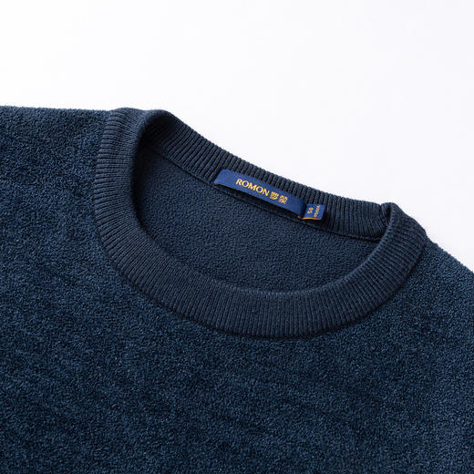 【加绒加厚】罗蒙男士冬季双面绒绣花加绒毛衣男保暖针织衫男士毛衣毛衫男 商品图3