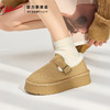 回力雪地靴女款新款冬季勃肯鞋女秋冬短靴加绒保暖毛毛棉鞋女1762 商品缩略图0