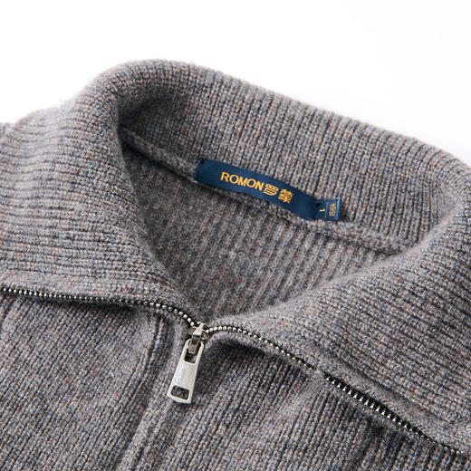 【拉链大翻领】罗蒙男士羊毛衫100羊毛加厚毛衣百搭休闲男士毛衣 商品图4