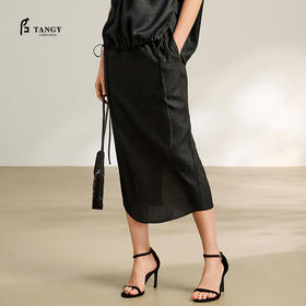 TANGY Collection/2025天意精品春季新品中国风女士莨绸半裙