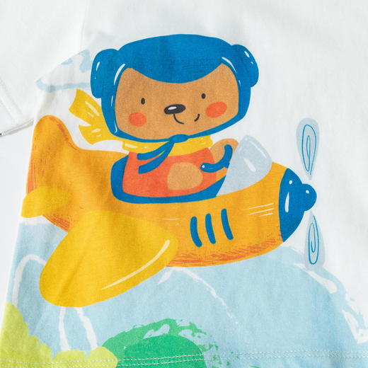 【假两件】2025新款春季简约时尚纯棉圆领休闲t恤儿童上衣 商品图12