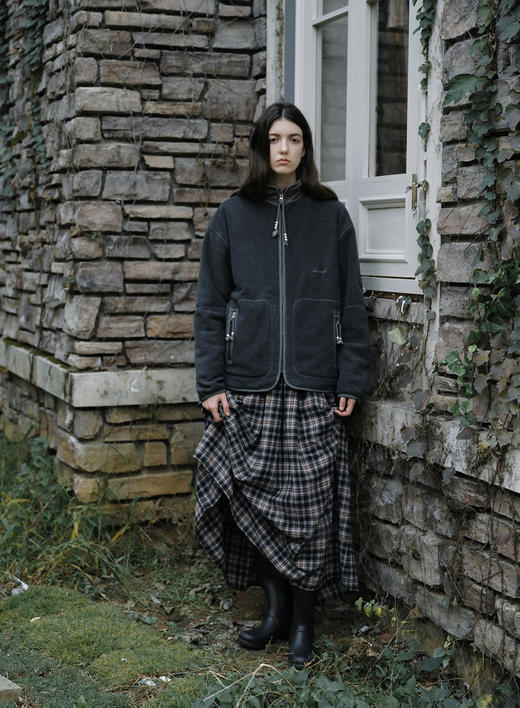 [特价]轻暖双层摇粒绒拉链卫衣 灰色 商品图0