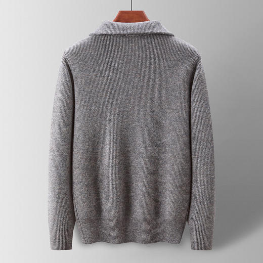 【拉链大翻领】罗蒙男士羊毛衫100羊毛加厚毛衣百搭休闲男士毛衣 商品图3