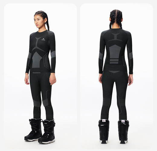 24/26SURPINE保暖透气功能衣 女裤子 黑灰 商品图1