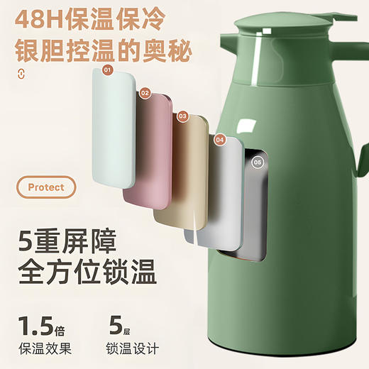 【智能数显，持久保温！】一触即显，健康材质，温度数显；36小时保温，防尘嘴设计；泡茶冲奶粉冲咖啡，满足您各种需求；新款家用保温水壶大容量，孕妇婴儿放心使用！ 商品图2
