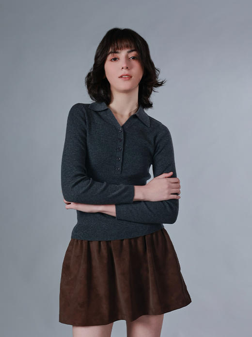 callisto绵羊毛混纺女士毛衣 商品图2