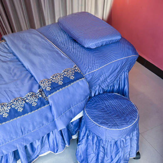 蓝色之恋美容床罩 四件套【秒杀】方头开洞190cmx80cmx61cm特价产品不退不换 商品图2