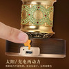 善界太阳能转金轮充电车载家用摆件k金贴钻胡桃木香薰转金筒佛堂办公室摆件 商品缩略图2