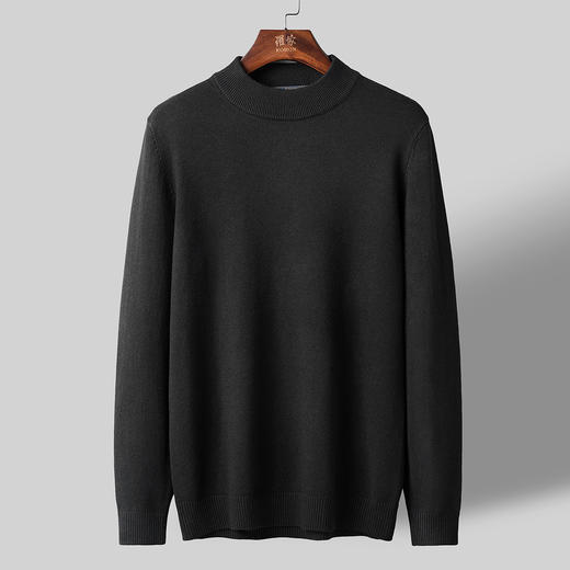 罗蒙经典男士半高领百搭毛衣男秋冬打底衫亲肤男针织衫百搭休闲男士毛衣毛衫 商品图2