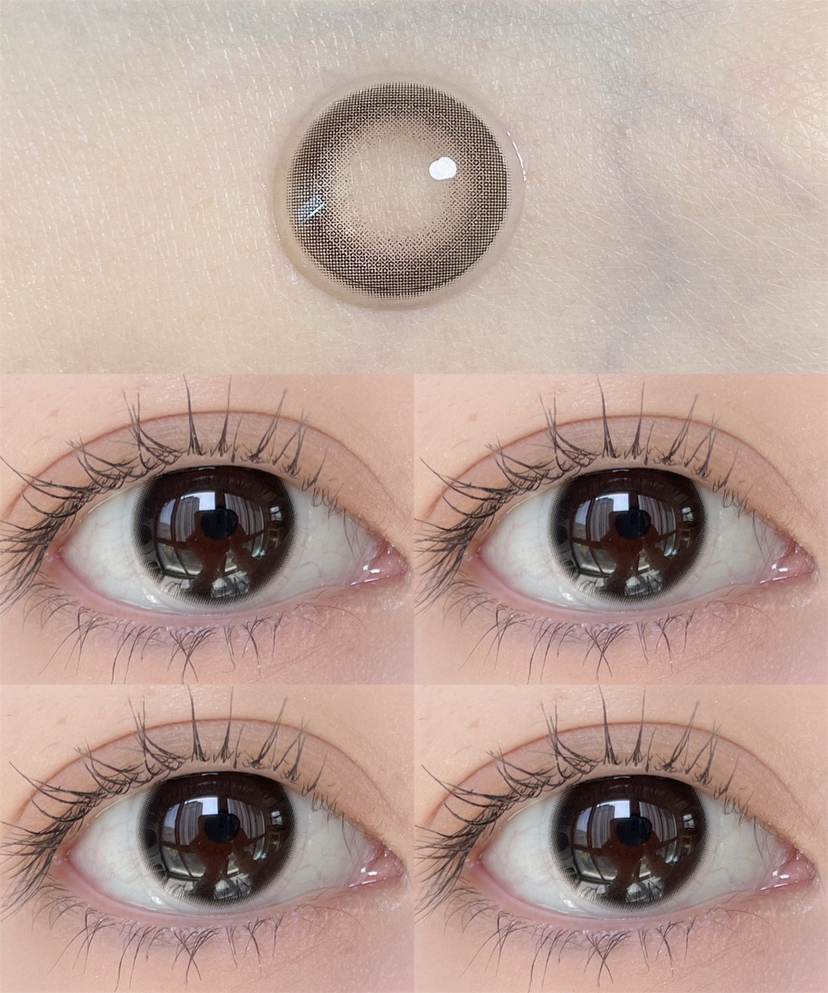 SIMO 冷雾黑茶 日抛 一盒十片装 无售后  另有同款年抛 提亮百搭通勤素颜小直径美瞳 直径14.0