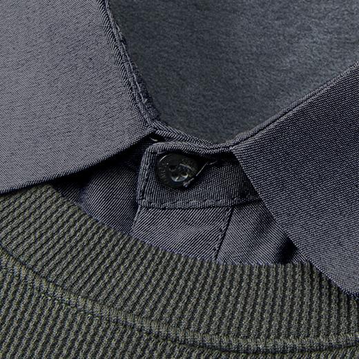 【加绒加厚】罗蒙男士假两件秋冬款加绒针织衫男加绒衬衫男士针织衫 商品图6