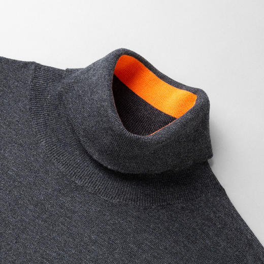 罗蒙男士冬季高领毛衣保暖针织衫舒适百搭男亲肤毛衫男士针织衫男毛衣 商品图5