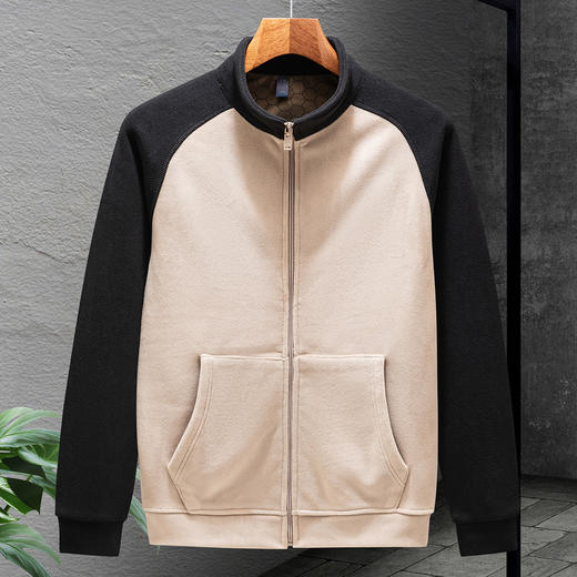 【双面奥利绒】罗蒙男士秋冬百搭加绒外套时尚休闲摇粒绒外套男夹克 商品图1