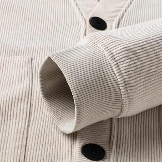 【灯芯绒】罗蒙男士大口袋加绒外套男秋冬保暖针织开衫男士外套加绒卫衣男 商品图9