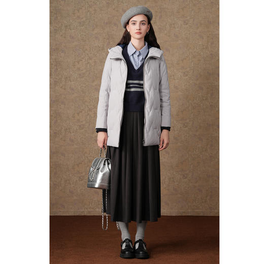 乔万尼冬季新款羽绒服保暖显瘦百搭90白鸭绒EI4T671 商品图4