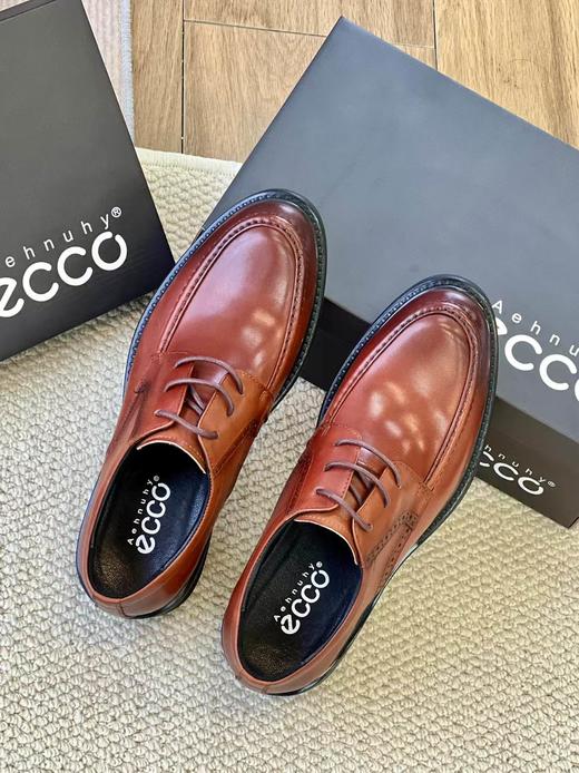 舒适透气商务皮鞋 简约复古潮流圆头德比鞋 墨本，面料进口头层牛皮 商品图12