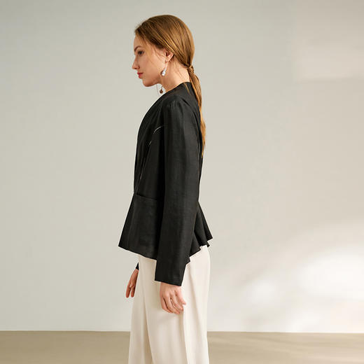 TANGY Collection/2025天意精品春季新品中国风女士莨绸西装外套 商品图1