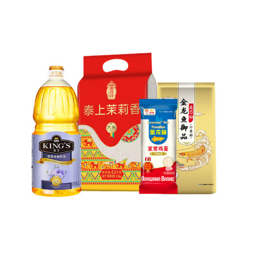 金龙鱼/湄菩诗  油米面套餐四件套 1.5L+4.3KG 商品图0