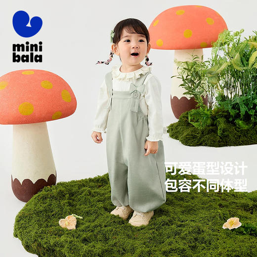 【吸湿速干】迷你巴拉女童背带裤2025新款宽松时尚宝宝长裤 商品图1