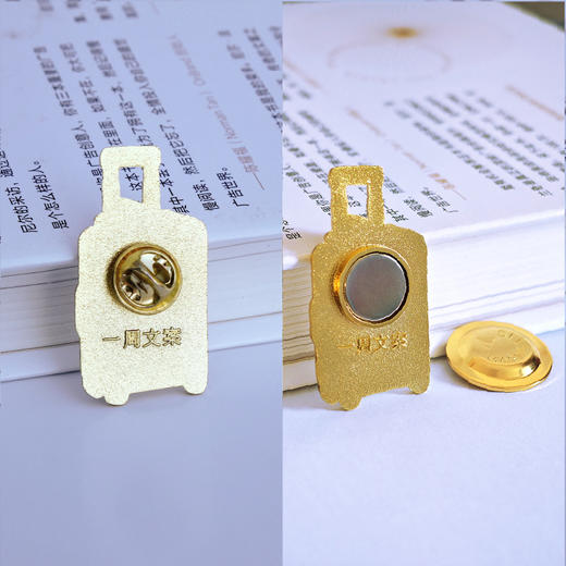 一周文案原创正版 不内耗金属徽章胸针 离开无法让你开花的土壤 商品图3