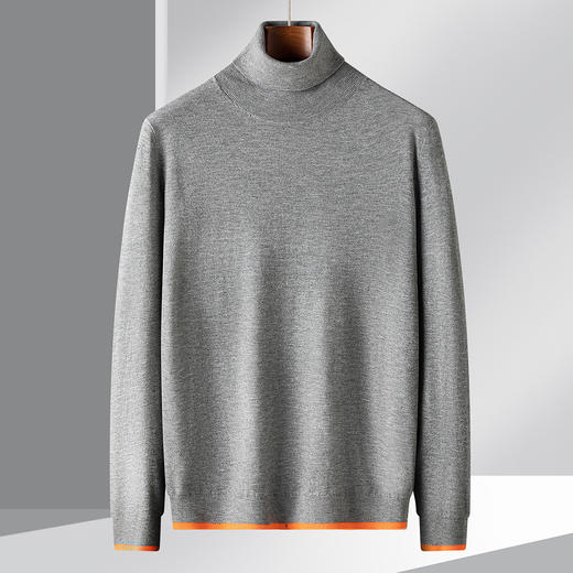 罗蒙男士冬季高领毛衣保暖针织衫舒适百搭男亲肤毛衫男士针织衫男毛衣 商品图2