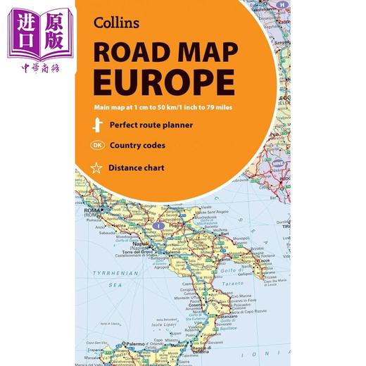 预售 【中商原版】柯林斯欧洲公路地图 Collins Road Map of Europe 英文原版 旅游 路线规划 商品图0