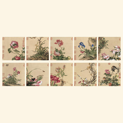 郎世宁花鸟册实木框画 新中式古风客厅卧室装饰画书房挂画 商品图3