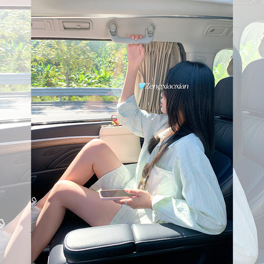 <曾小咸推荐>4.5现货秒杀 ！微信超特价！韩系条纹翻领衬衫 日常159.99 立减80 秒杀79.99！！ 商品图4