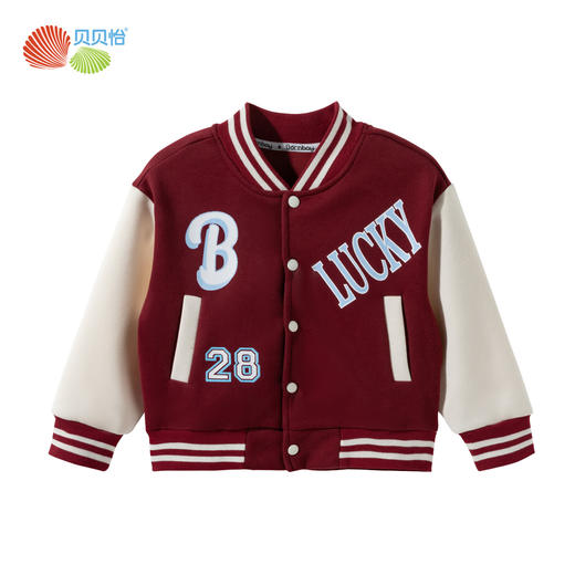 贝贝怡男童春秋撞色拼接棒球服外套夹克上衣 商品图7