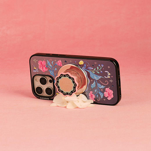 【灵蛇之珠】多宝花镜 POPCASE手机壳 MagSafe Popcase磁吸款 镜面壳 蓝色 植物花卉 国风 iPhone 16/15/14 商品图1