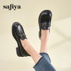 Safiya/索菲娅2025春英伦风复古玫瑰扣复古圆头百搭粗跟乐福鞋 SFD1112112 商品缩略图6
