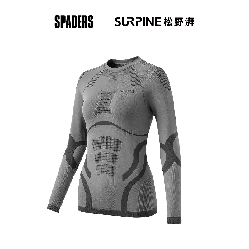 24/26SURPINE美丽诺羊毛功能衣 女上衣 深灰浅灰