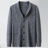 罗蒙男士冬季含羊毛针织开衫男舒适百搭外套男士通勤毛衣男针织衫 商品缩略图2