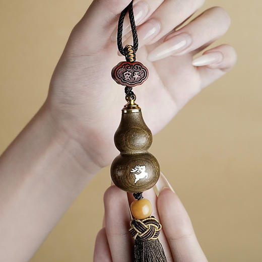 【一鹿平安❗️金丝楠葫芦车饰】生肖守护，万事顺遂！出入平安挂件挂饰十二生肖马年本命年新年春节车载后视镜汽车 商品图2