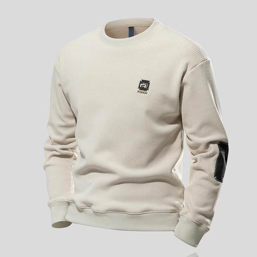 罗蒙男士加厚秋冬保暖舒适男卫衣圆领套头卫衣男百搭休闲时尚男卫衣 商品图1