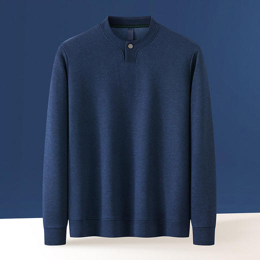 【含羊毛蚕丝】罗蒙男士秋冬款休闲时尚毛衣男针织衫百搭通勤套头毛衣卫衣 商品图4