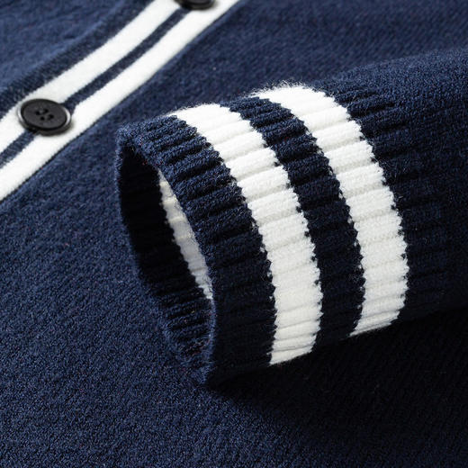 罗蒙男士春秋时尚针织衫男外套百搭休闲舒适通勤男士针织开衫男外套 商品图7